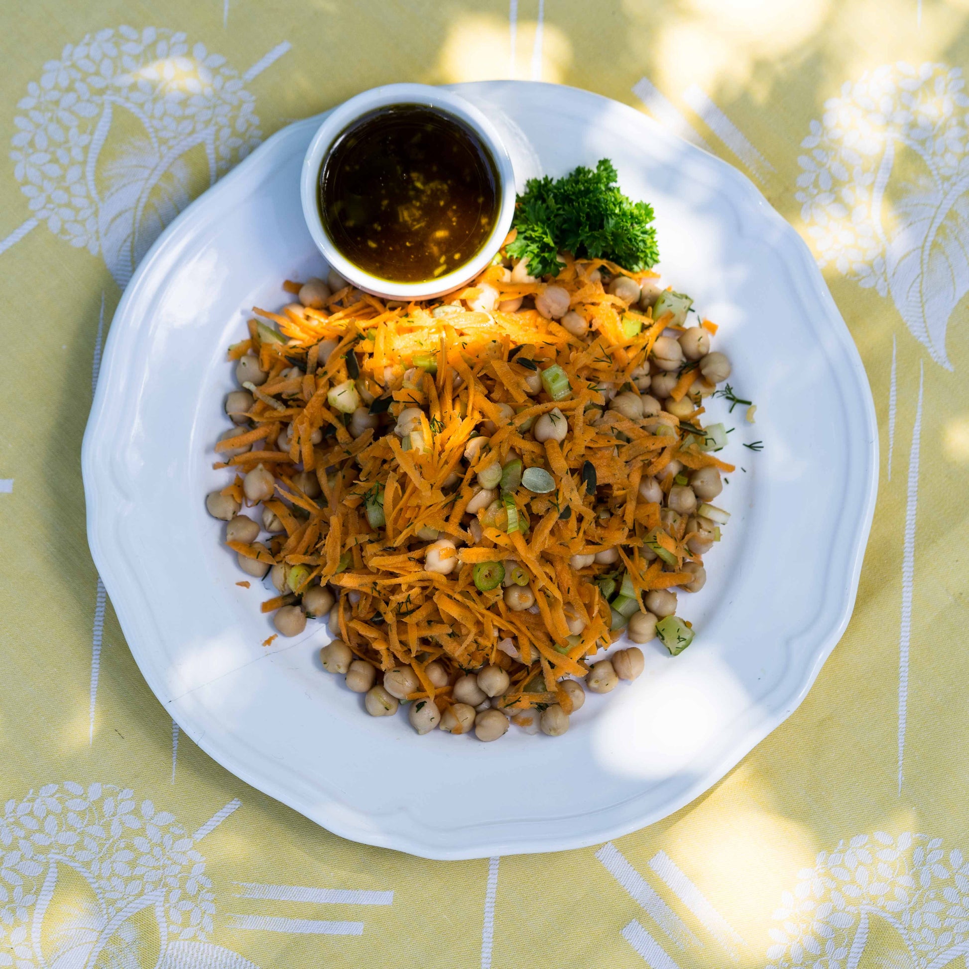 Chickpea Salad served