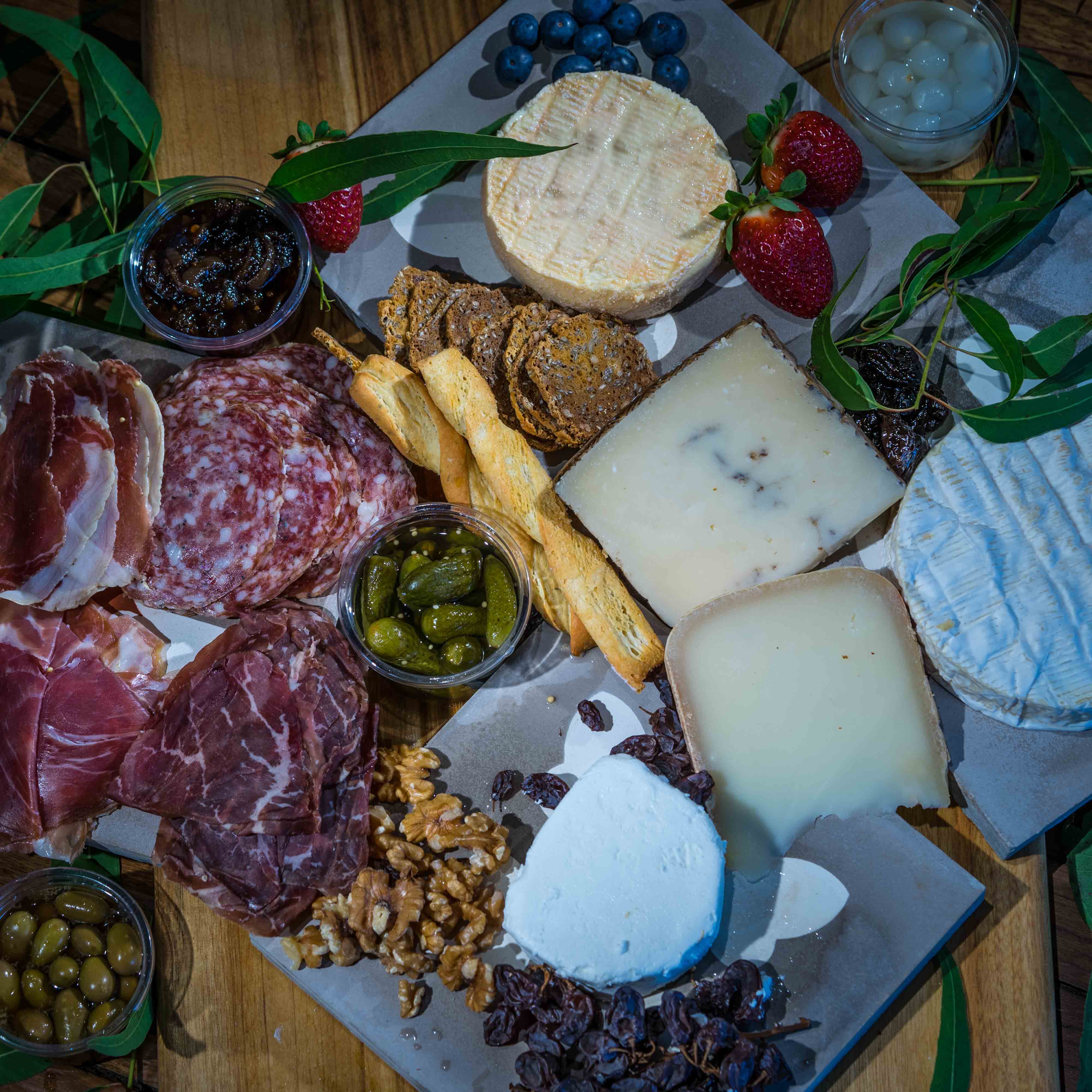 Grazing Pleasure Platter — Luxe Charcuterie Board – Stephs Gourmet Foods