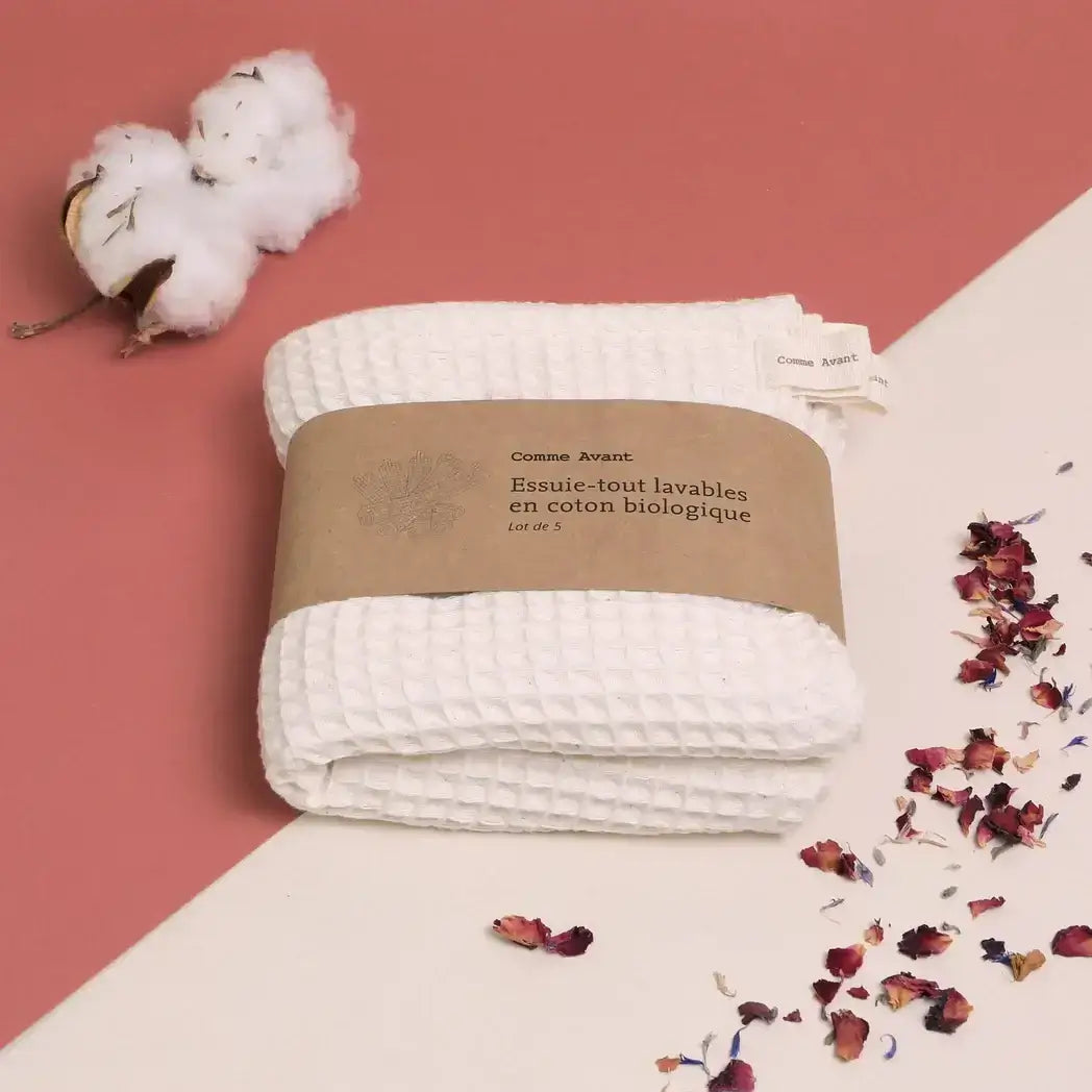 Comme Avant As Before Set of 5 cotton washable kitchen towels